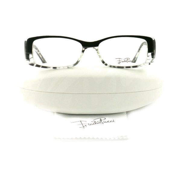 Emilio Pucci Rectangle Women Black Acetate Frame